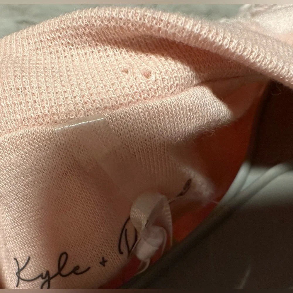 Kyle & Deena Pink Baby Dotted Textured Footie